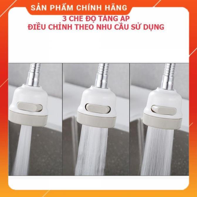 Vòi tăng áp xoay 360 độ tiện lợi (kèm dây nối dài)