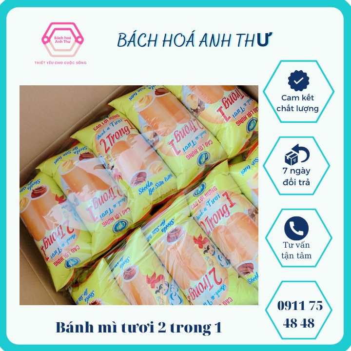 Bịch 10 cái_Bánh mì tươi Cao Lợi Hưng_bữa sáng dinh dưỡng tiện lợi và năng lượng_nhiều mùi vị_Bách hoá Anh Thư_BMT