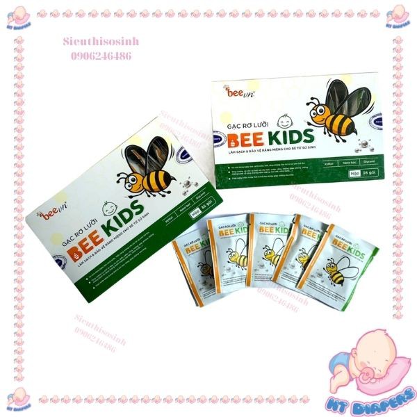 Gạc Rơ Lưỡi Bee Kids Làm Sạch và Bảo Vệ Răng Miệng Cho Bé Sơ Sinh