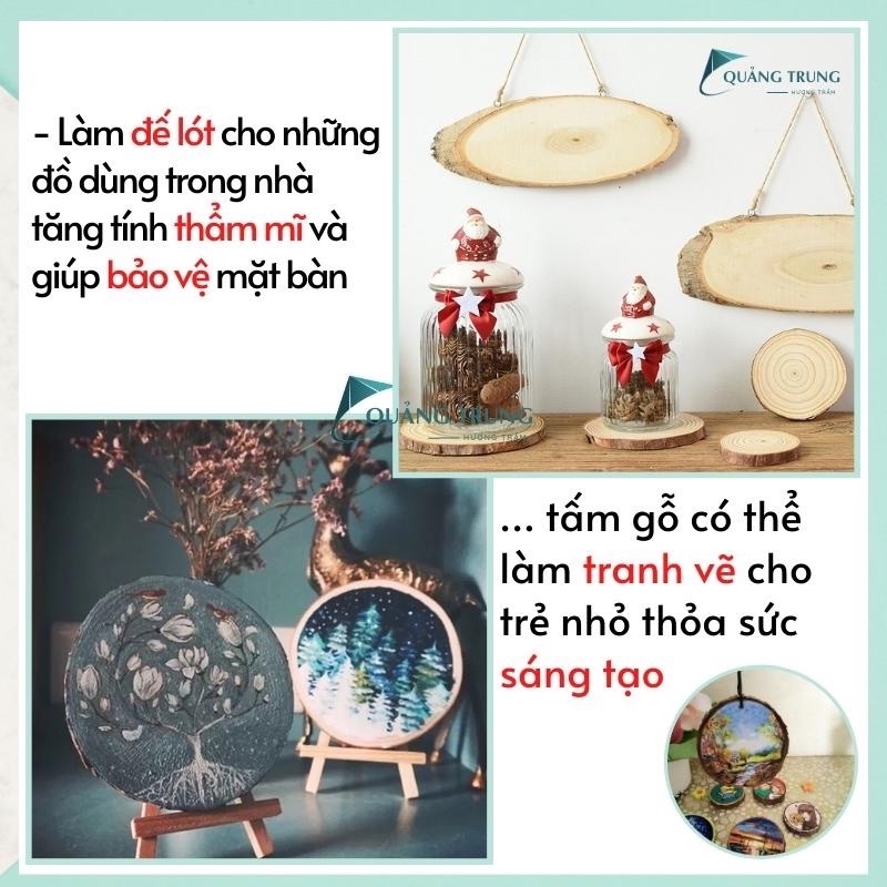 Đế lót ly cốc uống trà bằng gỗ chịu nhiệt tốt, Miếng lót nến thơm khoanh tròn chống nóng