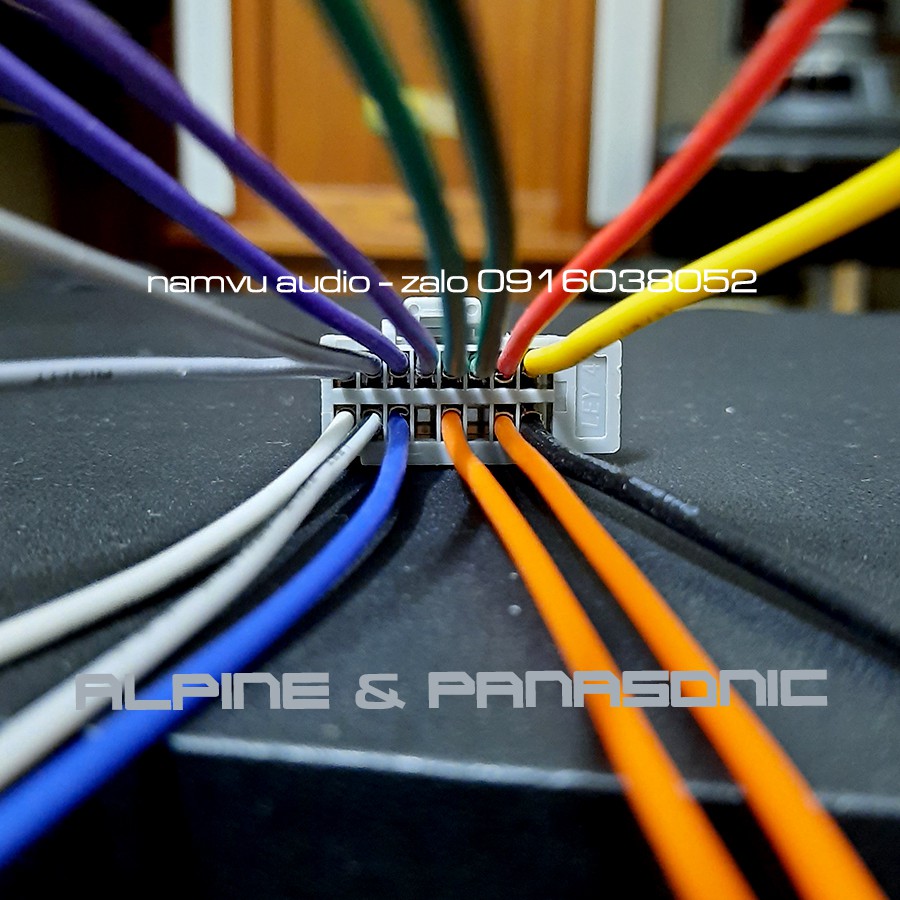 Dây cáp 16Pin kết nối nguồn loa cho đầu CD Alpine va Panasonic trên xe ô tô