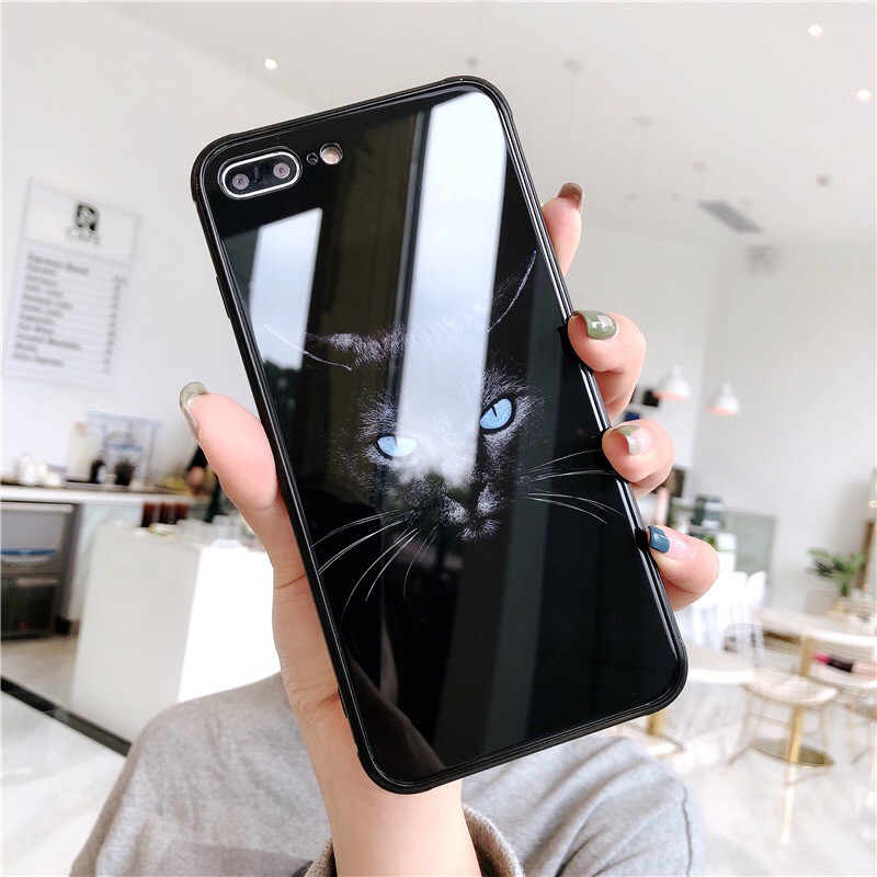 Ốp Iphone tráng gương đen phong cách - Iphone 6 6s iphone 6plus 6splus 7 iphone 7plus 8 iphone 8plus iphone X XS XSmax