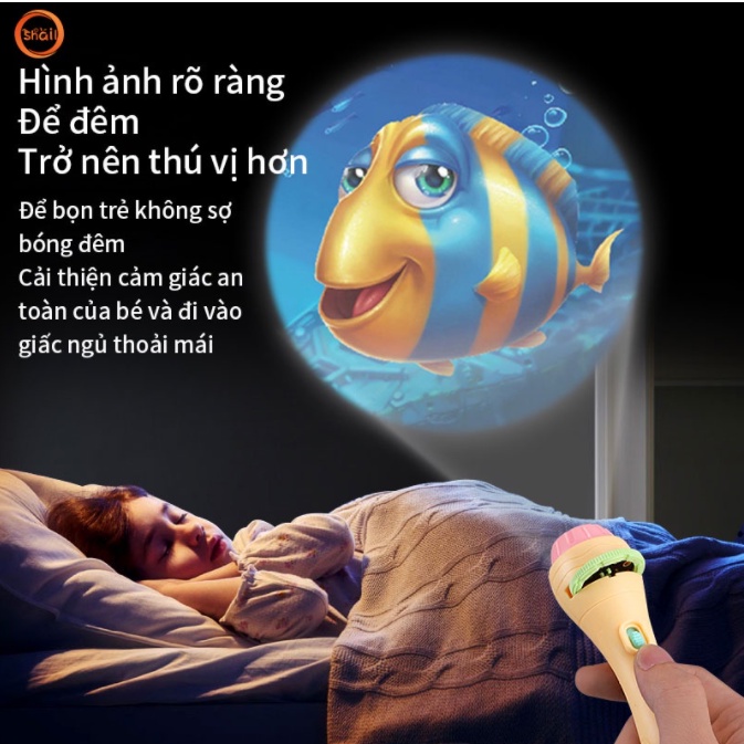 PVN31308 Đèn pin chiếu hình cho bé(Luôn sẵn) 24 hình động vật ngộ nghĩnh, đồ chơi trí tuệ cho trẻ vui chơi khám phá T888