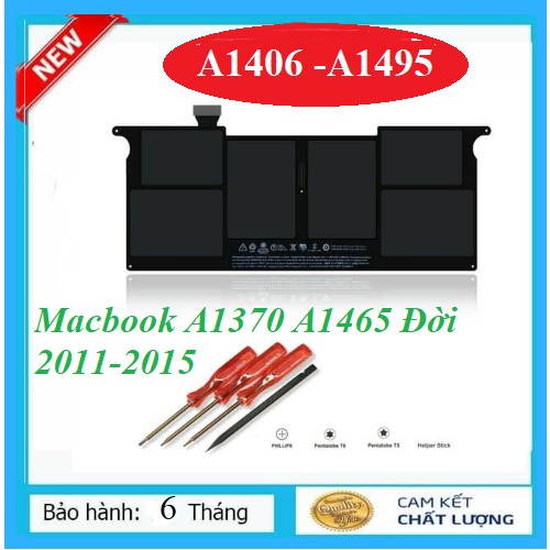 Pin Mac Air 11 inch A1370 A1465 Đời 2010 2011 2012 2013 2014 2015 - A1406 A1495