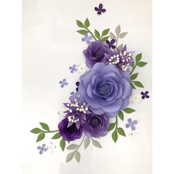 Set 9 hoa giấy backdrop