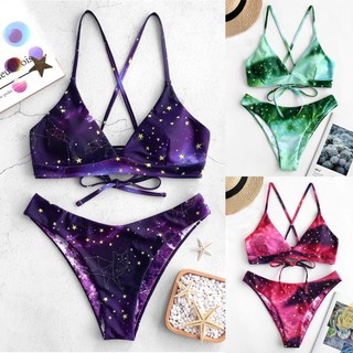 Bộ bikini mảnh họa tiết ngôi sao gợi cảm cho nữ