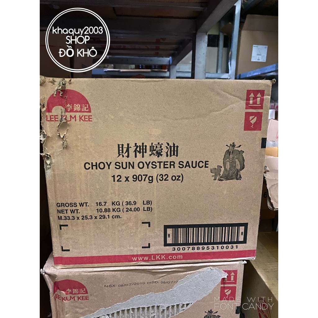 Dầu hào Thần Tài Lee Kum Kee 907gr