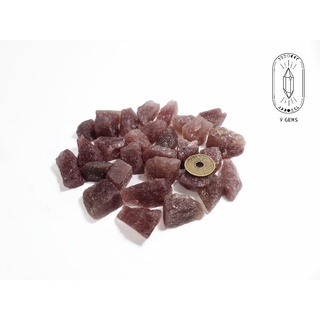 Strawberry quartz thô tự nhiên có 2 kích cỡ dùng cho bói bài Tarot, Reiki, Handmade, phong thủy...