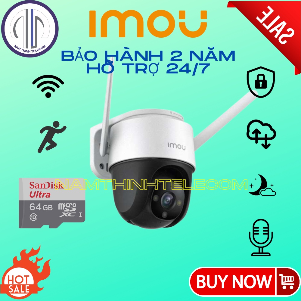 Camera ngoài trời IMOU S42FP S41FP S21FP S22FP chống trộm, có màu ban đêm, xoay 360 độ đàm thoại hàng chính hãng