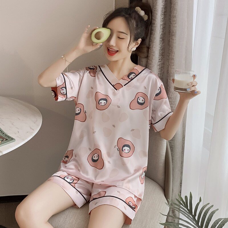 Pijama đồ bộ nữ , pyjama cộc tay mặc nhà thời trang mới nhất freesize mát mẻ dễ thương | BigBuy360 - bigbuy360.vn