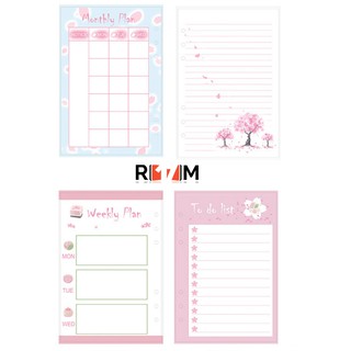Planner refill A5/A6 màu - Sakura - Room17vn