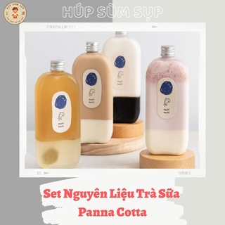 💥FREESHIP💥 Set Nguyên Liệu Trà Sữa Panna Cotta 5 -7 Ly Đủ VỊ - Siêu Hot Trong Làng Trà Sữa
