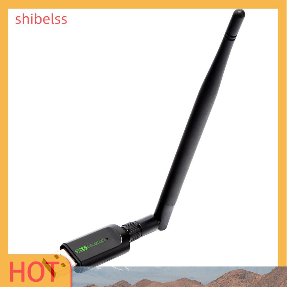 Shibelss 600Mbps Wireless Network Card USB WiFi Adapter LAN with Bluetooth RTL8821