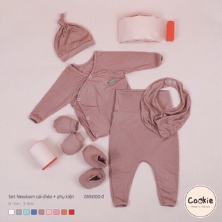 Cookie- Bộ sơ sinh cài chéo