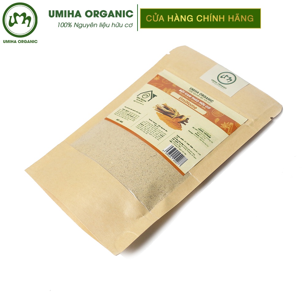 Bột Cam Thảo đắp mặt hữu cơ UMIHA nguyên chất 40G | Licor Ice Powder 100% Organic