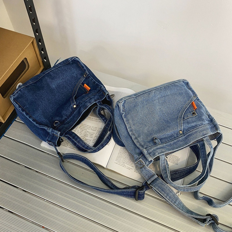 Túi Đeo Chéo Vải Denim Thời Trang Cho Nữ Ví