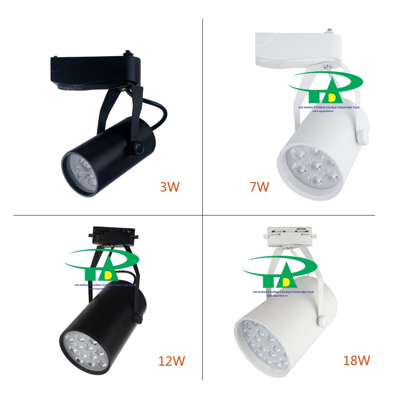 ĐÈN LED RỌI THANH RAY, LED CHIẾU ĐIỂM 7W (NÊN MUA) LOẠI TỐT, GIÁ RẺ, CHẤT LƯỢNG DÙNG CHIẾU SHOP, TIÊU ĐIỂM.