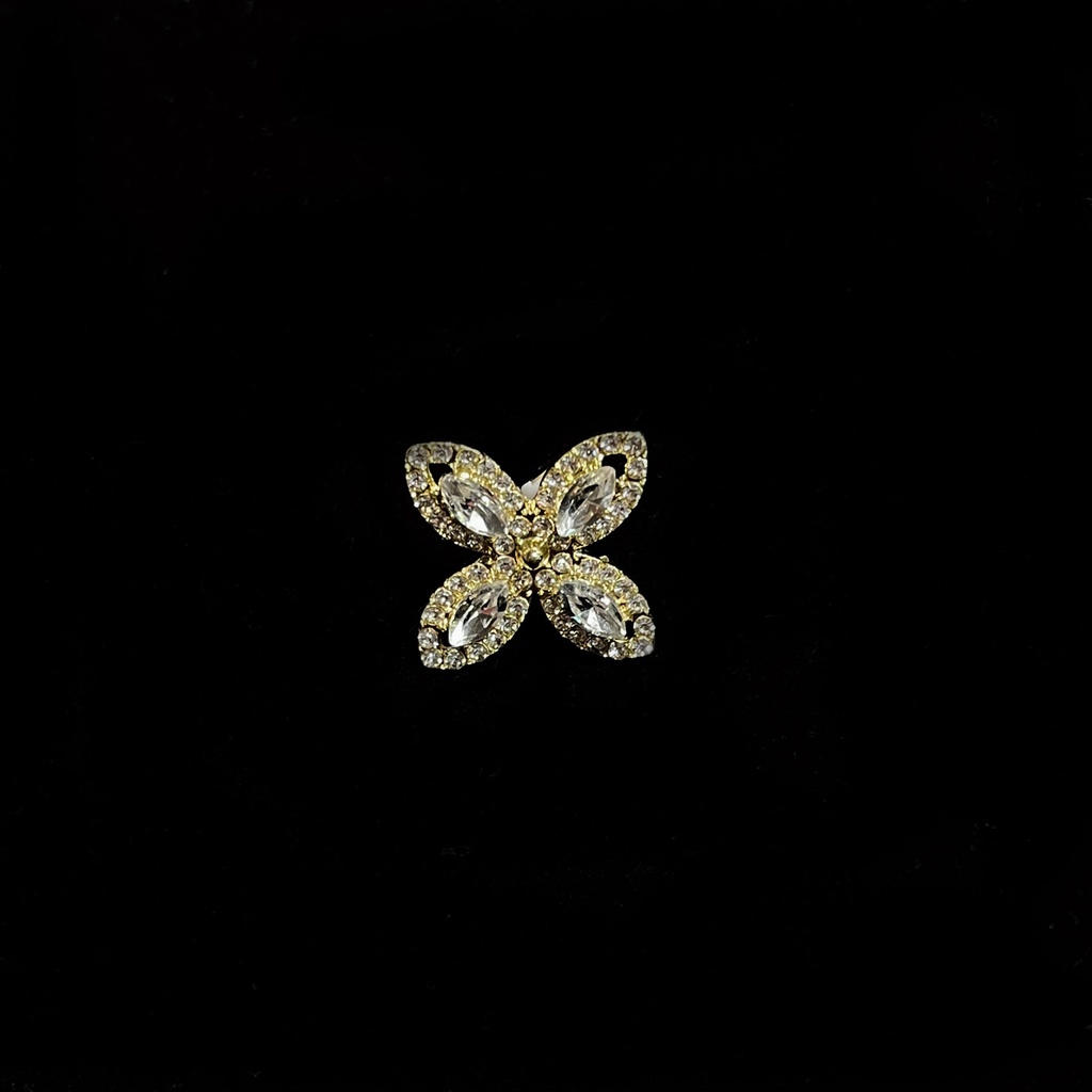 Khuyên Kẹp Vành Tai Bằng Silicone Hình Hoa Đính Kim Cương Giả Thời Trang Nữ 2022