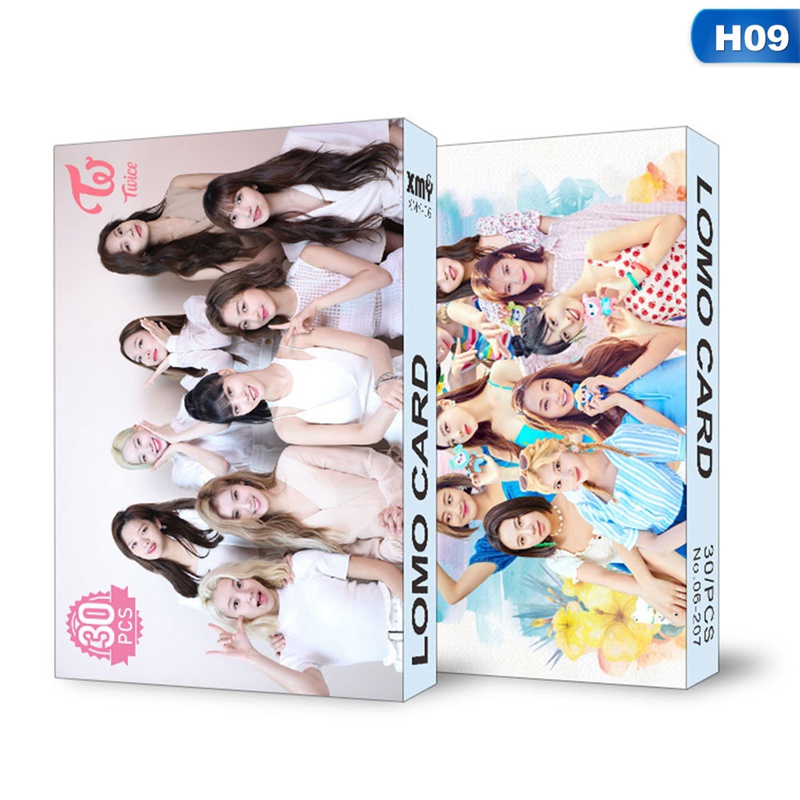 flowersqueen Bộ Thẻ Hình Lomo Nhóm Nhạc Kpop Stray Kids Izone Blackpink Twice Got7