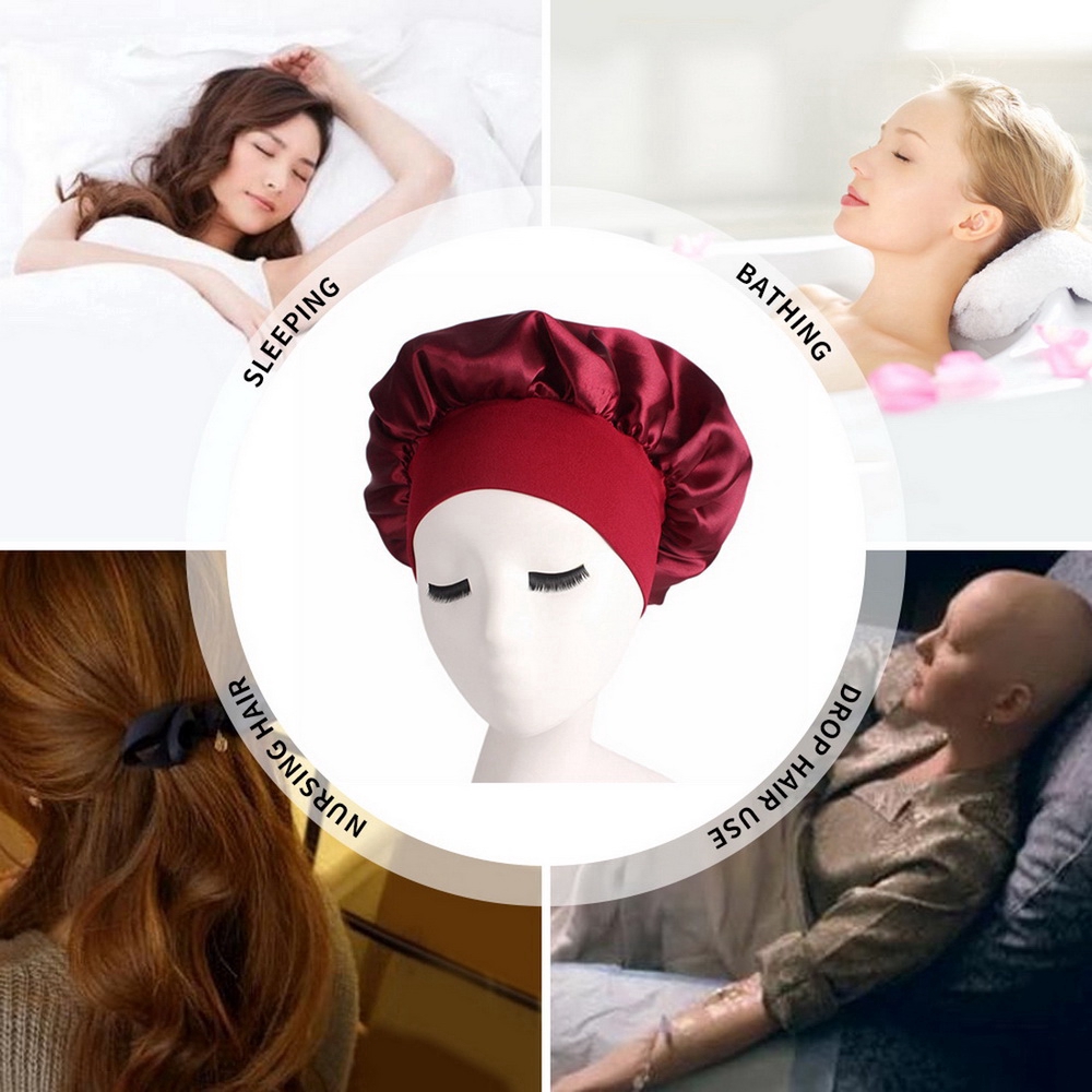 Nón ngủ co giãn mềm mại màu trơn dành cho nam và nữ