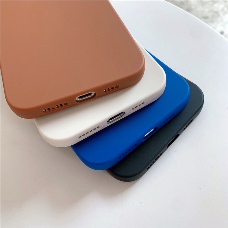 Ốp điện thoại TPU mềm màu trơn cho iPhone 13 12 Mini 11 Pro Max 7 8 Plus XR XS MA
