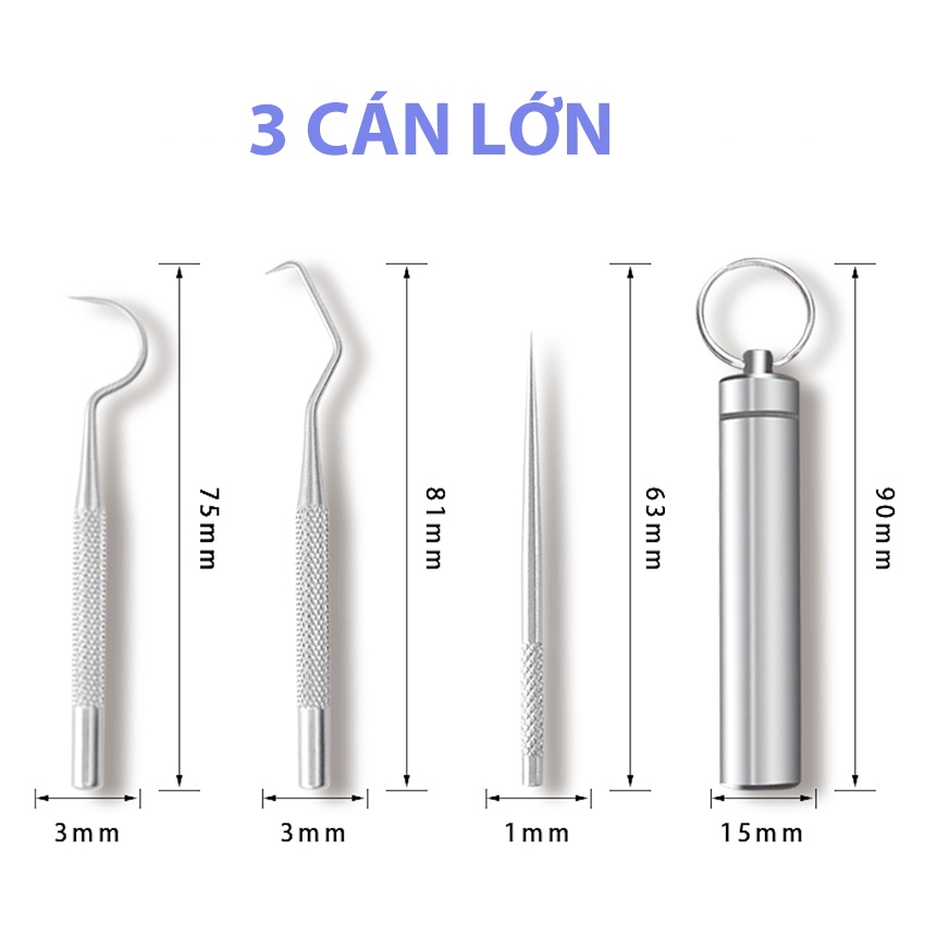 Bộ Dụng Cụ Lấy Cao Răng Tại Nhà - Cạo Vôi Răng Tẩy Cao Răng Kèm Hộp Bằng Thép Cao Cấp Không Gỉ - Y17
