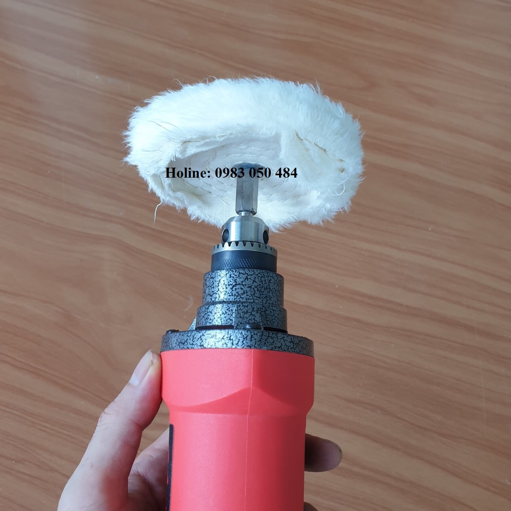 BÁNH VẢI ĐÁNH BÓNG INOX 6x50 tặng kèm ty nối cho máy khoan