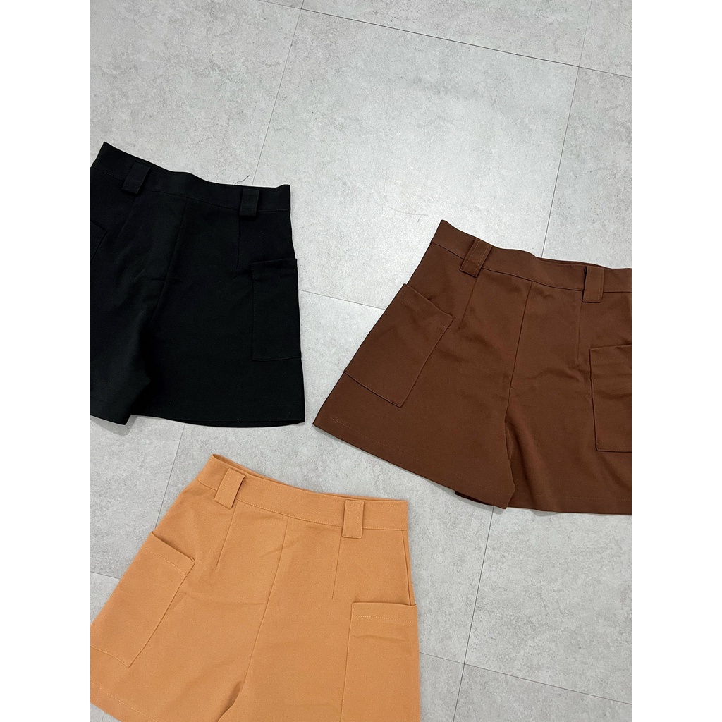 Quần short HHVINTAGE kiểu ống rộng, có túi