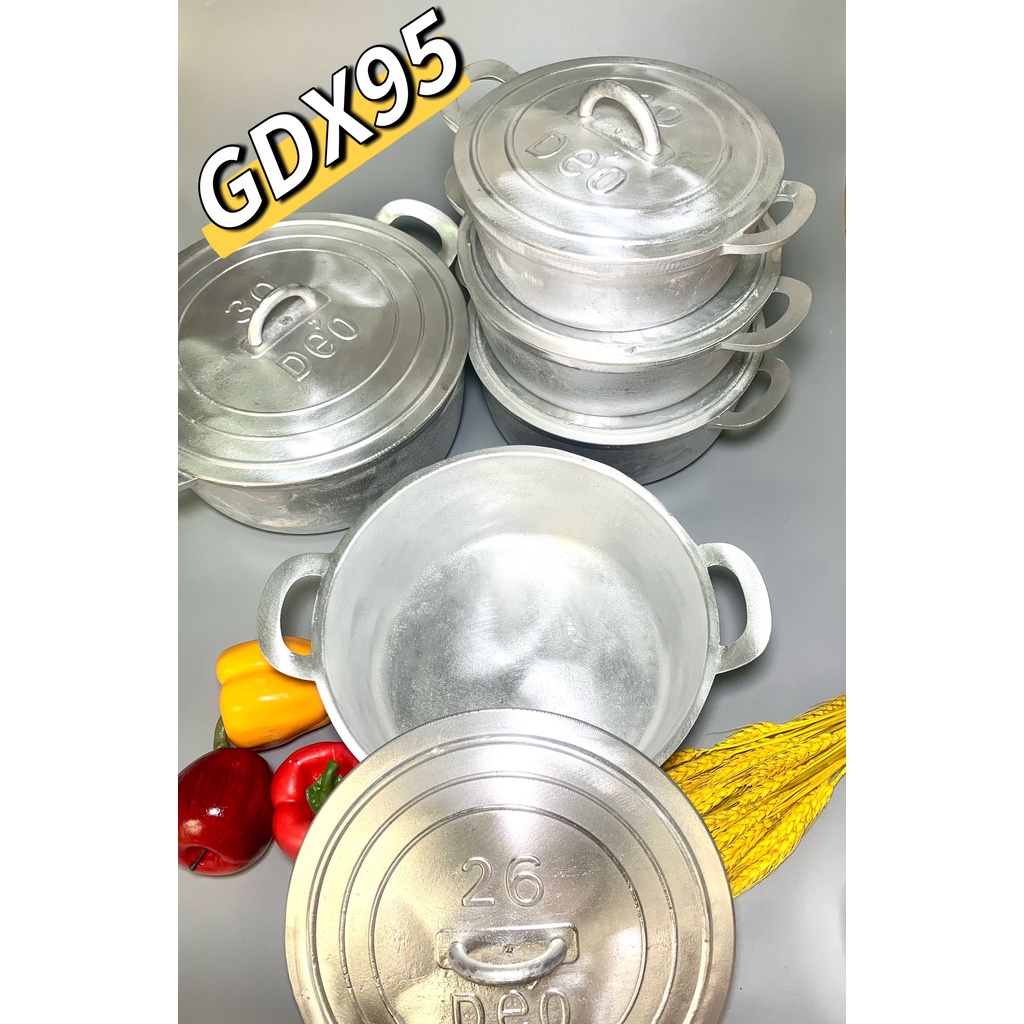 Nồi gang đúc 26,5cm siêu dầy siêu chất lượng đã doa bóng đẹp