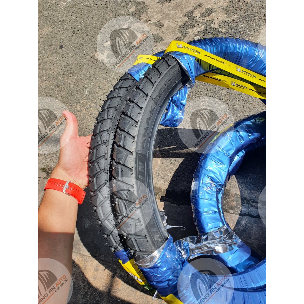 Cặp vỏ lốp xe Michelin Anakee Street size 2.25-17 và 2.50-17 VỎ DÙNG RUỘT cho Cub, Honda 67, Wave, Dream....
