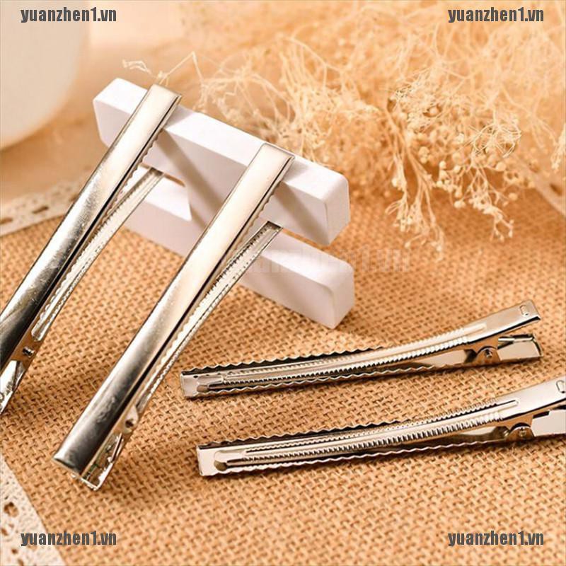 [YUANZHEN1] 20 Kẹp Tóc Cá Sấu Kim Loại Bạc DIY