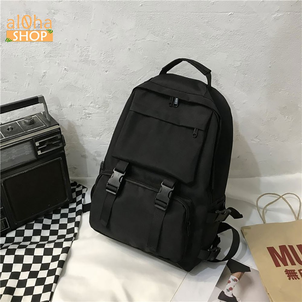 Balo - cặp sách Ulzzang Basic đi học, đi làm, du lịch, đựng laptop B0136 Unisex nam nữ phong cách thời trang, cá tính