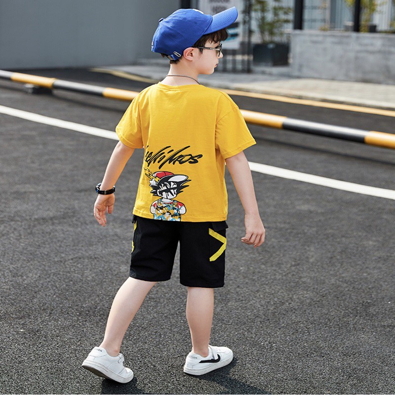 Bộ đồ bé trai Con Xinh cotton HIPHOP set quần áo trẻ em từ 5 đến 14 tuổi