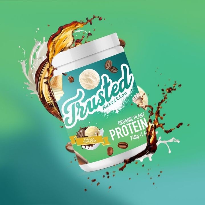 Trusted Nutrition Organic Plant Protein-Sữa bổ sung protein hữu cơ từ hạnh nhân và đậu tằm dành cho người ăn chay 740g