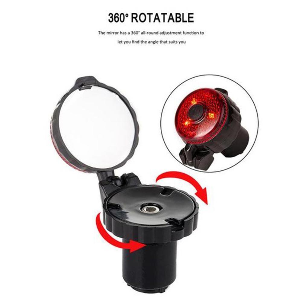 Danilo Gương Chiếu Hậu Mini Điều Chỉnh Được Kèm Đèn Cảnh Báo Tiện Dụng Cho Xe Đạp