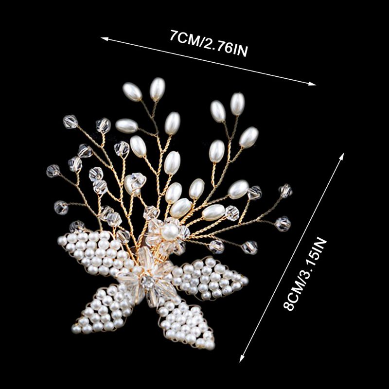 Hoa Kẹp Giày Cao Gót Đính Ngọc Trai Sang Trọng Cho Cô Dâu