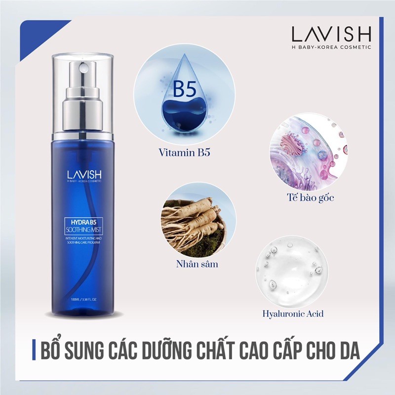 XỊT KHOÁNG PHUN SƯƠNG LAVISH CẤP ẨM TỨC THỜI