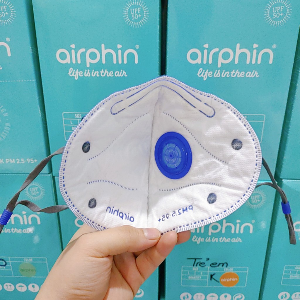 Khẩu Trang Airphin Chống Bụi Mịn ô nhiễm PM 2.5_Đủ size đủ màu