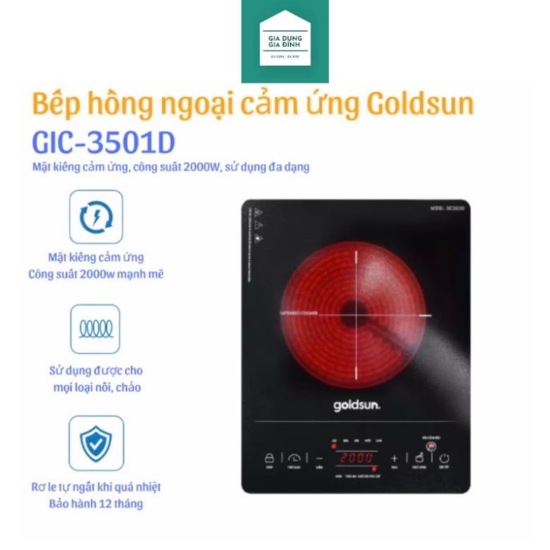 Bếp điện hồng ngoại Goldsun GIC3501D, Bếp nấu gia đình ( Tặng kèm vỉ nướng inox ) – Bảo hành 12 tháng