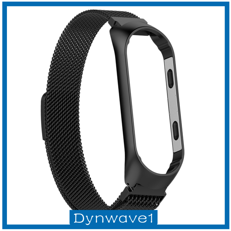 Dây Đeo Kim Loại Màu Đen Cho Đồng Hồ Thông Minh Mi Band 3 / 4