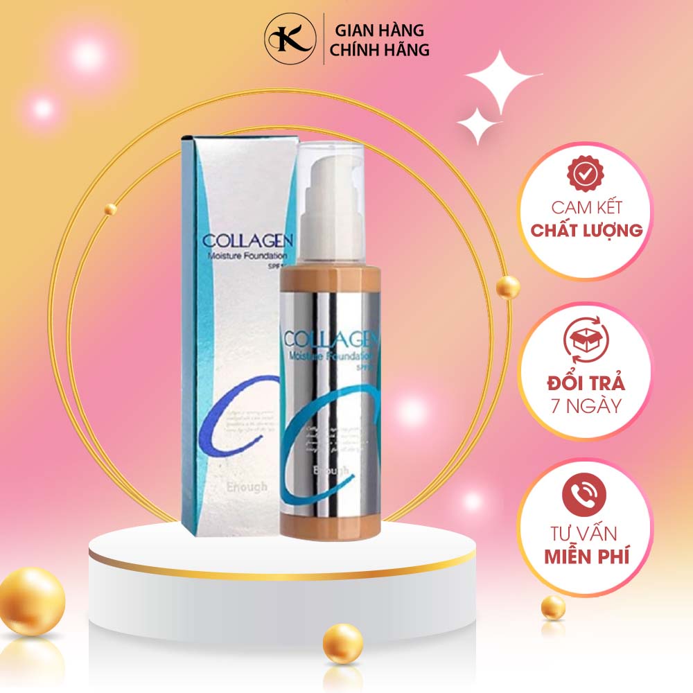 Kem nền Collagen Moisture Foundation phù hợp cho tất cả các loại da Hàn Quốc 100ml KUN005