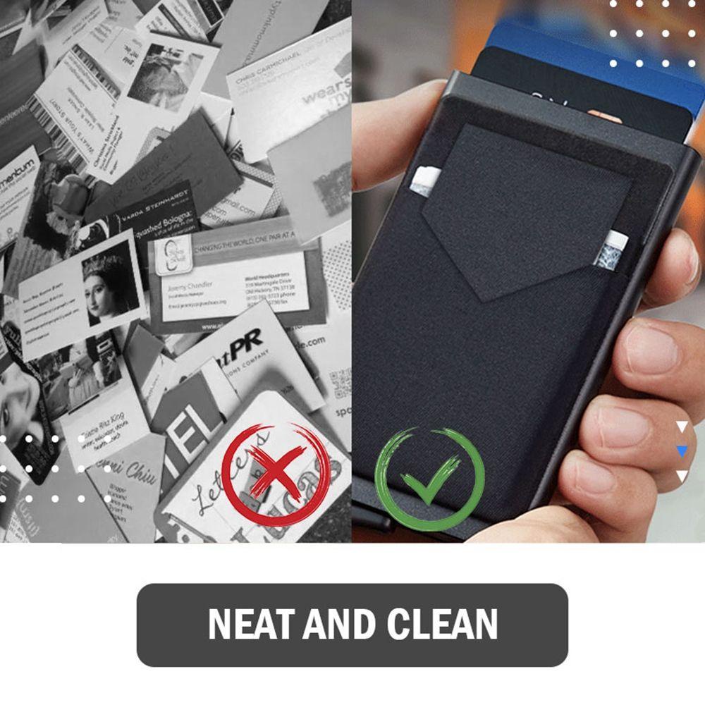 Ví Kẹp Tiền / Thẻ 2 Ngăn Thông Minh Chống Trộm Đơn Giản Cho Nam Và Nữ