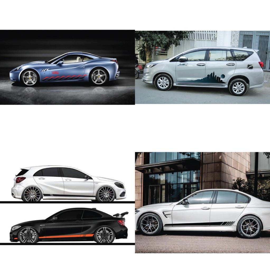Tem decal dán sườn xe Ô Tô, Xe Hơi Cao Cấp