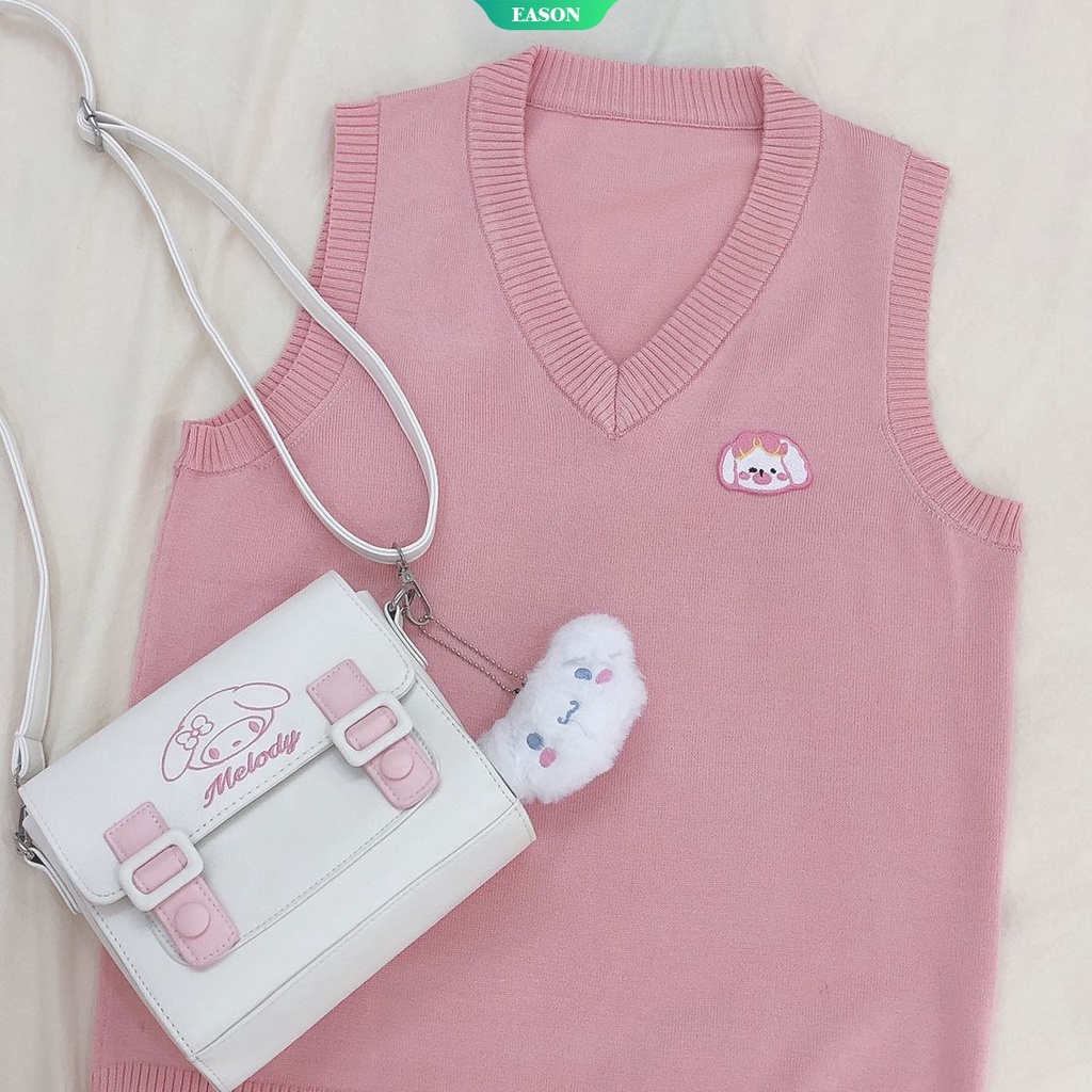 Sanrio Túi Đeo Chéo Vai Bằng PU Hình Cinnamoroll Và Kuromi Đáng Yêu Thiết Kế Thời Trang Đơn Giản