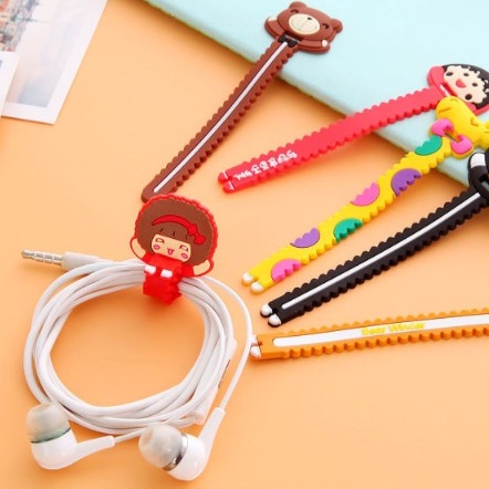 Dây Quấn Buộc Tai Nghe, Cáp Sạc Hình Thú Cute )B179)