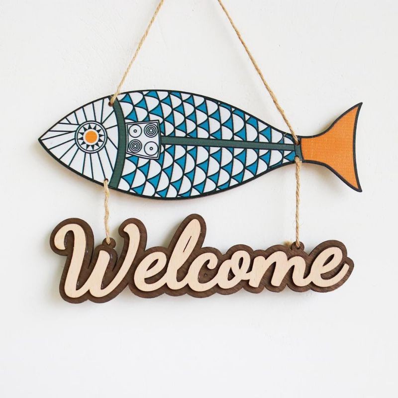 Biển gỗ decor WELCOME nhiều mẫu