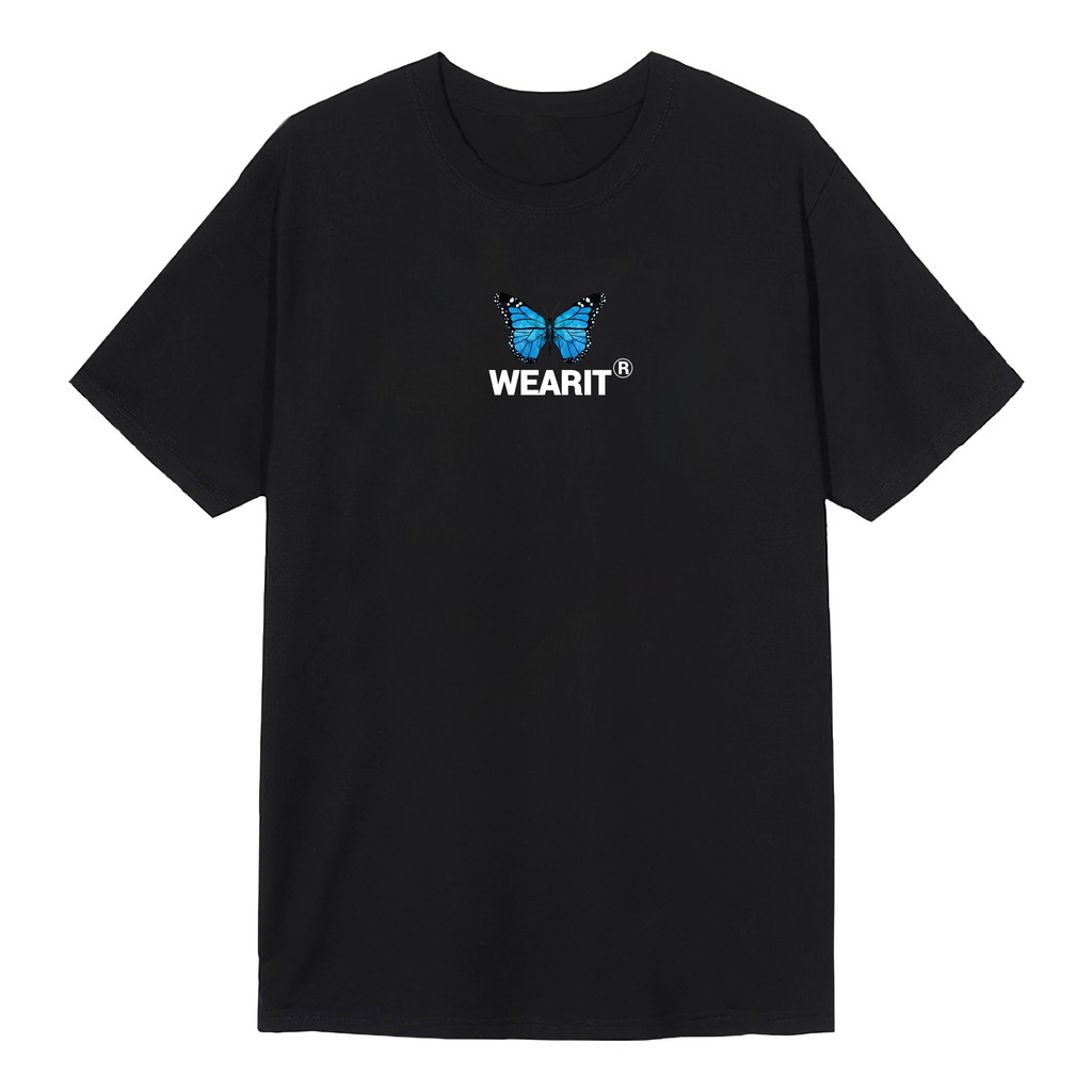 Áo thun form rộng tay lỡ WEARIT chất liệu cotton unisex - Butterfly