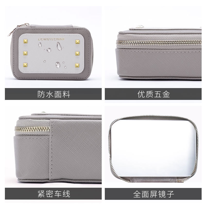 Túi Da PU Mini Đựng Son Môi Kèm Gương Soi Tiện Dụng X1BU