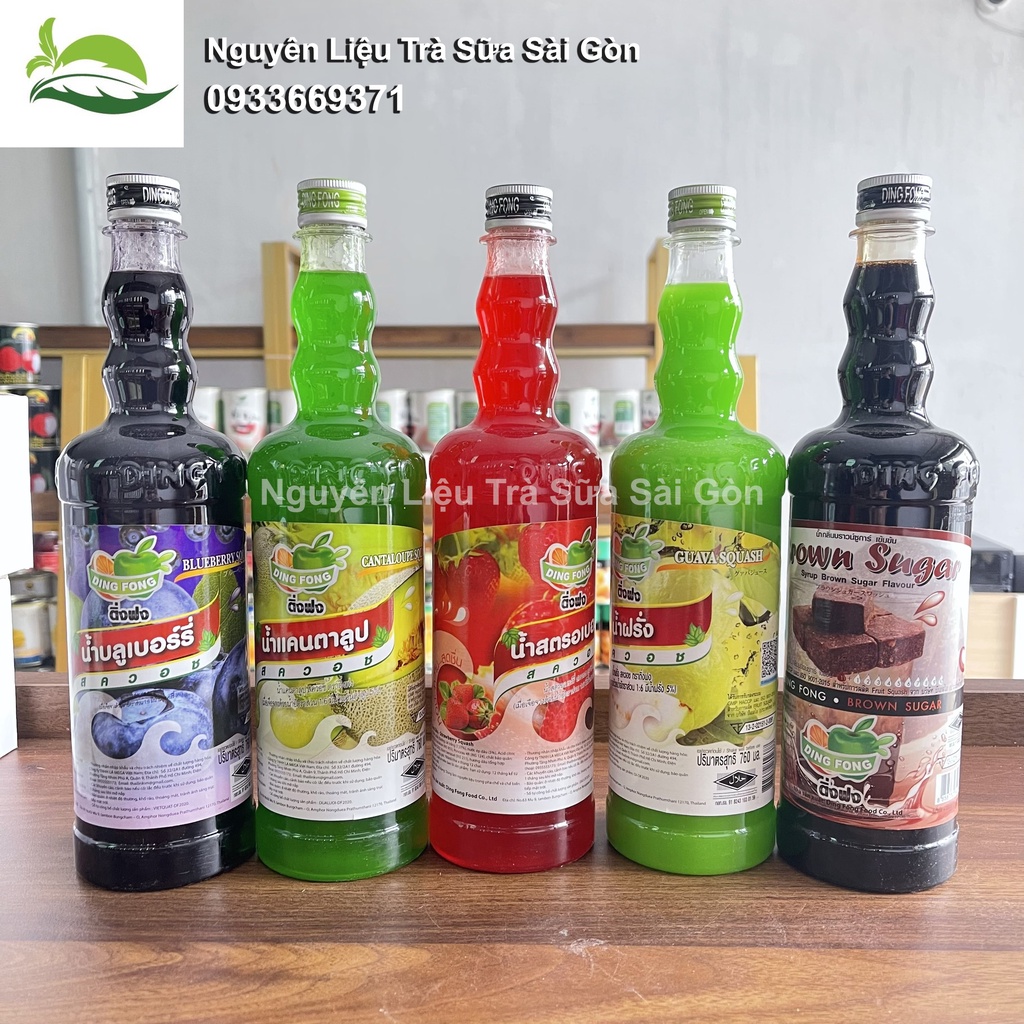 Siro DingFong đủ hương vị chai 760ml