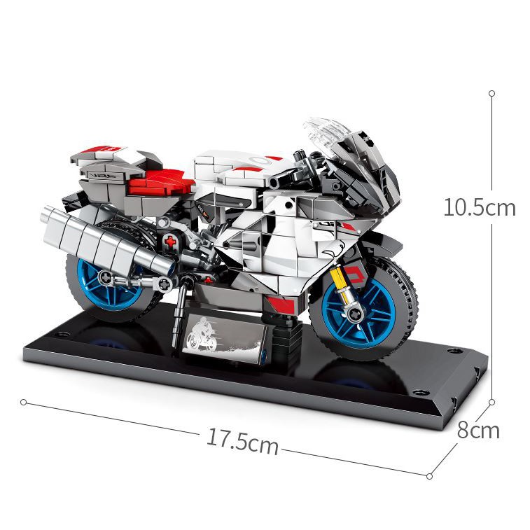 Đồ chơi lắp ráp non-lego của sembo block S701202 lắp ráp xé máy, xe đua, xe phân khối lớn gồm297+ chi tiết